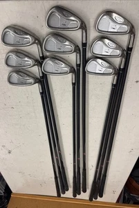 TAYLORMADE RAC OS set of 9 GOLF CLUBS 3-9 iron AW PW GRAPHITE UG65 SHAFT RH Reg - Picture 1 of 18