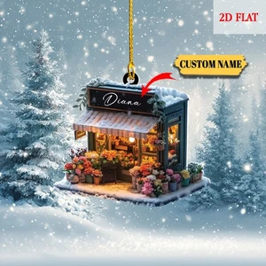 Personalisierter Blumenladen Ornament - Individueller Acryl Christbaumschmuck - Bild 1 von 7