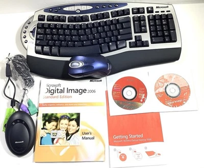 Microsoft Wireless Optical Desktop 5000  Keyboard Wireless Mouse Digital NEW - Image 1 of 4