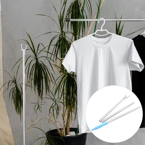 Palo de alcance para riel de ropa herramientas para colgar ropa gancho poste - Imagen 1 de 12