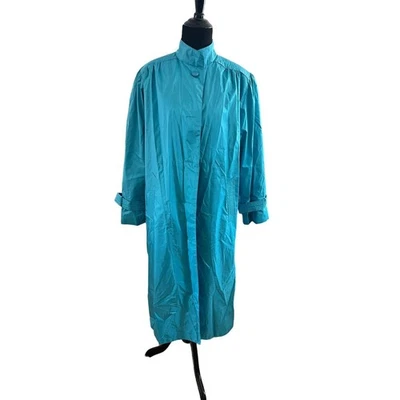 ¿Vintage años 80? Gabardina larga para mujer Cambridge chaqueta de lluvia talla 12 B31 Foto 1 de 4