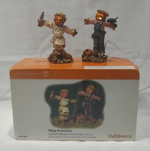 Dept 56 Halloween 'Lighted Halloween Scarecrows' S/2 53061 2002-2004 - Picture 1 of 6