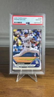 2025 Topps Now #338 Shohei Ohtani 1st Strikeout with the Dodgers PSA 10 - Image 1 of 4
