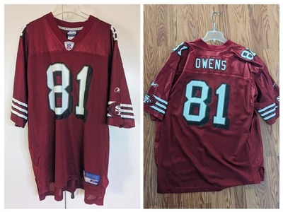 XL San Francisco 49ers Terrell Owens #81 Reebok NFL Equipment Jersey Vintage red - Image 1 of 4