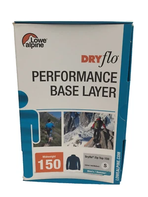 Top Lowe Alpine Para Hombre Capa Base Dryflo Cremallera 150 Talla S Azul Mezcla Perforado Nuevo F1 Foto 1 de 4