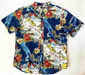 REYN SPOONER TRANSPACIFIC 1940s HAWAIIAN XXL SHORT SLEEVE SHIRT CALIFORNIA MAP - Picture 1 of 18