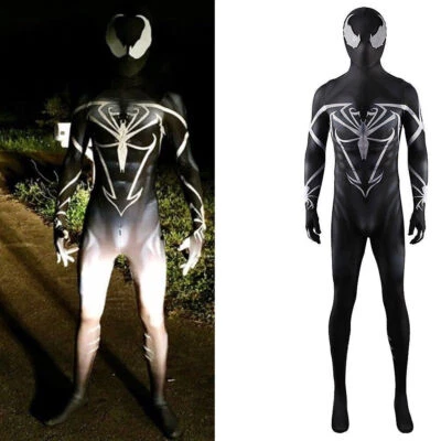 COOL ULTIMATE SIMBIOTE SPIDER-MAN Mono Juegos con disfraces Traje Veneno Disfraz de Halloween Foto 1 de 4