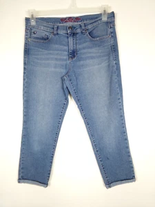 US Polo Assn Denim Co Cropped Cuffed Mid Rise Blue Jeans Womens Size 10 - Bild 1 von 11