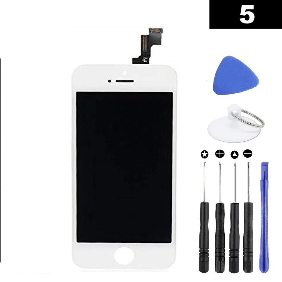 Screen Replacement for iPhone 5 White LCD Display with Toolkit A1428 A1429 A1442 - Image 1 of 4