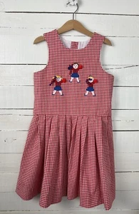 The BAILEY BOYS Sz 5 Sleeveless Dress Red White Gingham Cheerleaders Pleats - Picture 1 of 5