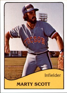 1979 Tucson Toros TCMA #10 Marty Scott NM Trinity Euless Texas Jefferson City MO