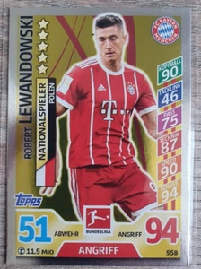 Topps Match Attax Bundesliga 17/18 - 558 - Robert Lewandowski. Nationalspieler - Bild 1 von 1