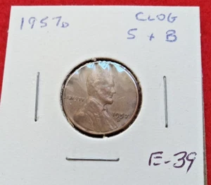 Fehlermünze E-39 1957-D verstopft 5 & B - Bild 1 von 4