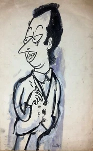 Juan David. Karikatur. Ohne Titel, 1967. Mischtechnik auf Karton. Original Signe - Bild 1 von 11