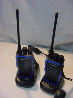 (2) ARCSHELL UHF FM TRANSCEIVER AR-6 WALKTIE TALKIE TWO WAY RADIOS  - Image 1 of 4