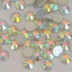SS6 - SS30 DMC A++ Crystal AB Non-Hotfix Glass Flat-back Rhinestones use Glue - Picture 1 of 22