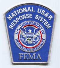 National USAR Response System NDMS Federal Emergency Management FEMA Patch No St