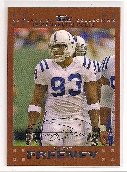 07 DWIGHT FREENEY TOPPS *BRONZE* 1196/2007 INDIANAPOLIS COLTS ARIZONA CARDINALS - Image 1 of 1