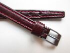 Bordeaux red 8 MM "open end" leather 1960's watch band strap S