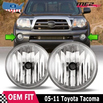 Luces antiniebla halógenas para Toyota Tacoma 2005-2011 con bombillas + kit de cableado lente transparente Foto 1 de 4