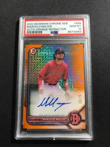 Marcelo Mayer 2022 Bowman Chrome MB Orange Ref /25 PSA10 HANDSIGNIERT - Bild 1 von 2