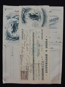 Facture & mandat Picon & Bouchardy VOLAILLES DE BRESSE GIBIERS AIX LES BAINS  - Imagen 1 de 3