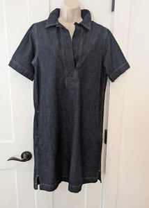 Ralph Lauren Black Label Short Sleeved V-Neck Denim Dress Sz M NWOT - Picture 1 of 12