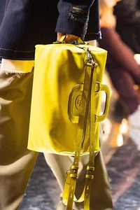 EUC GUCCI runway yellow crinkled leather convertible duffel steamer backpack bag - Picture 1 of 21