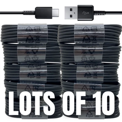 10X Wholesale Bulk USB Type C Cable For Samsung S10 A20 Charger LG Charging Cord - Image 1 of 4