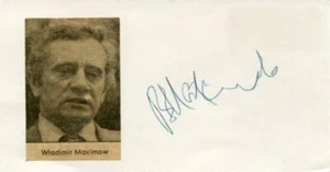 SOVIET WRITER Vladimir Maximov autograph, signed card - Picture 1 of 1