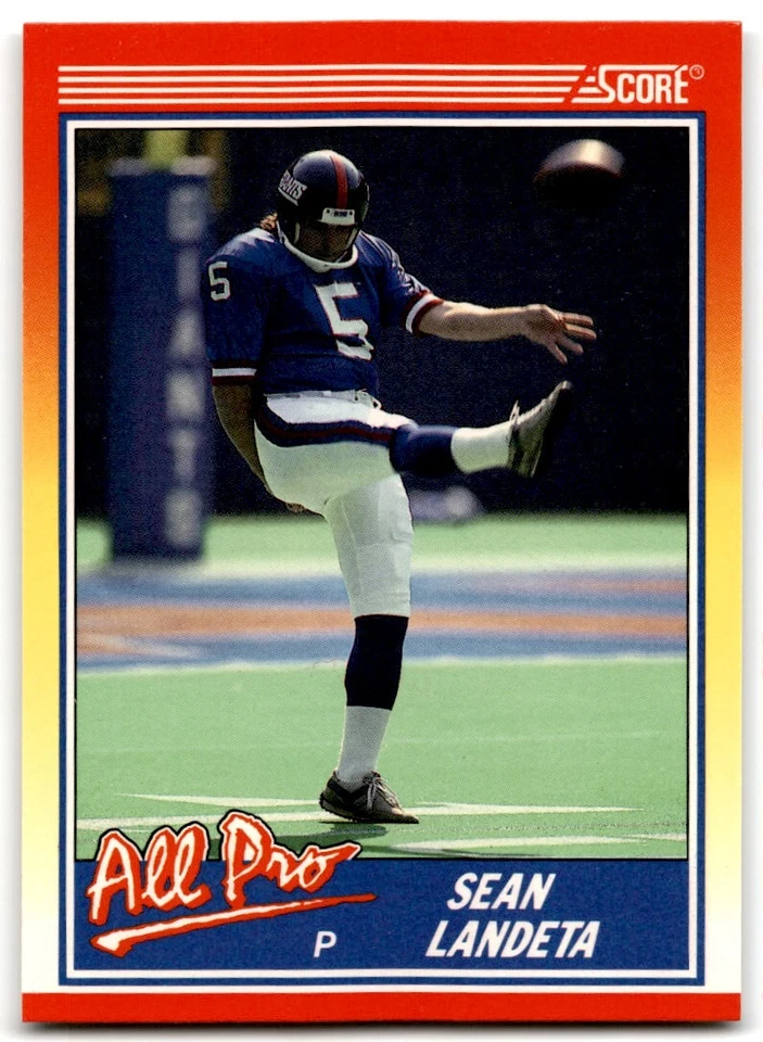 1990 Score Sean Landeta New York Giants #578 - Image 1 of 2