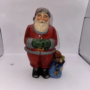 1993 Vaillancourt Folk Art Chalkware Christmas Santa Claus Sutton MA - Picture 1 of 5