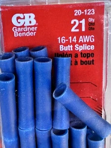 Gardner Bender 20-123 Butt Spleißverbinder, 16-14 AWG, blau, 21er-Pack - Bild 1 von 1