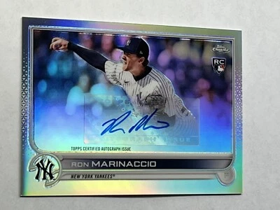2022 Topps Chrome Update Ron Marinaccio Rookie Refractor Auto   New York Yankees - Image 1 of 4