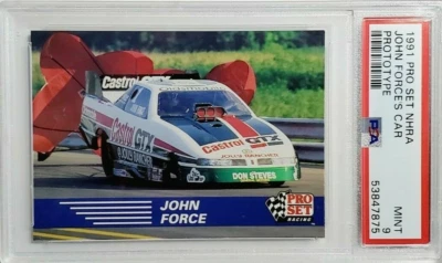 1991 Pro Set NHRA John Force Prototype / Promo Rookie Card RC PSA 9 Mint GOAT - Image 1 of 2