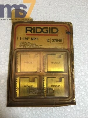 RIDGID 37840 1-1/4" NPT 12-R ALLOY PIPE DIE/CHASER SET - Image 1 of 3
