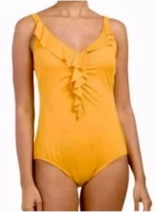 NWT Jantzen Womens One Piece Marigold Size 14 - Picture 1 of 6