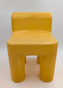Vintage Little Tikes klobiger gelber Stuhl hergestellt in den USA Kindergröße Kunststoff stabil Kleinkinder - Bild 1 von 13
