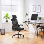 Ergonomic Home Office Chair Mesh Chair with Back Support Armrests for Work Black
