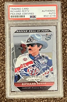 Richard Petty  Signed 2016 Panini  Prizm Champions NASCAR PSA Authentic Auto HOF - Image 1 of 2