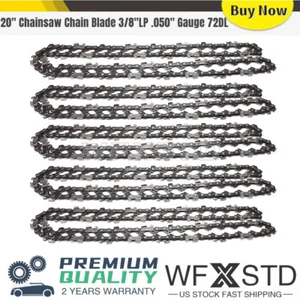 5 Packs for Stihl 20" Chainsaw Chain Blade 3/8"LP .050" Gauge 72DL Drive Links - Picture 1 of 11