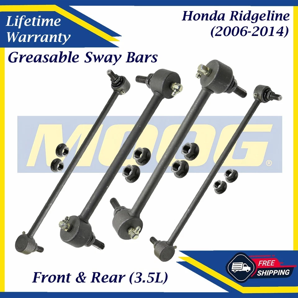 MOOG OEM Greasable Front & Rear Sway Bars For 2006-2014 Honda Ridgeline 3.5L - Image 1 of 4