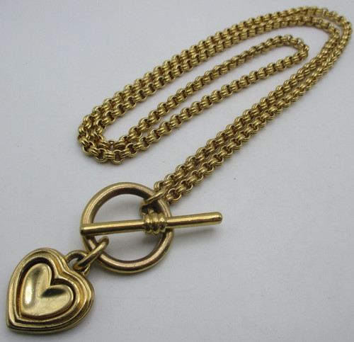 Collana vintage anni 80 Givenchy Paris New York cuore a levetta 38"