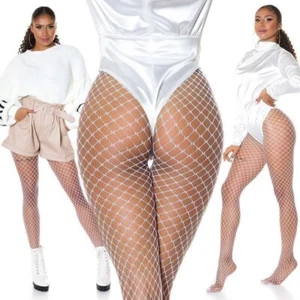Sexy Damen Fishnet Netz-Strumpfhose Weiß 34/36/38 #AC1341 - Bild 1 von 8