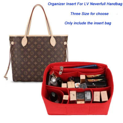 GENERAL MOTORS Felt Purse Handbag Organizer Insert Bag For Neverfull MM GM PM Multi Pocket