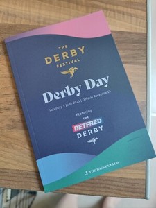 Epsom DERBY Day Race Card 3/6/23 2023 racecard Auguste Rodin