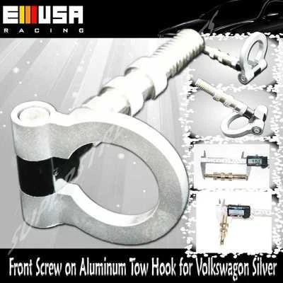 铝制拖钩前螺丝 06-12 大众 GTi MkIV、MkV、MkVI 银色 — 第 1/4 张图片