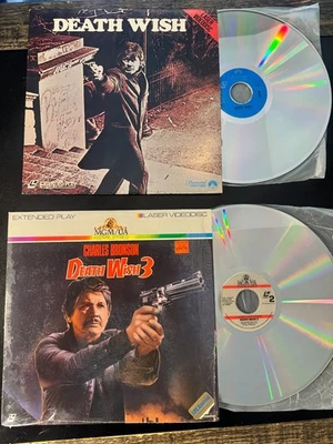 Death Wish 1 & 3 Laserdisc LD Extended Play - Charles Bronson - Great Condition - Image 1 of 4