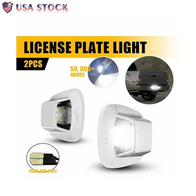 2x luces LED de matrícula blancas para Mitsubishi Raider 2006-2009 Foto 1 de 4