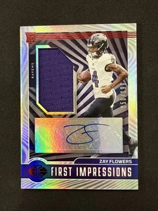 2023 Illusions First Impressions RPA Zay Flowers /199 Rookie Patch Auto RC - Picture 1 of 8